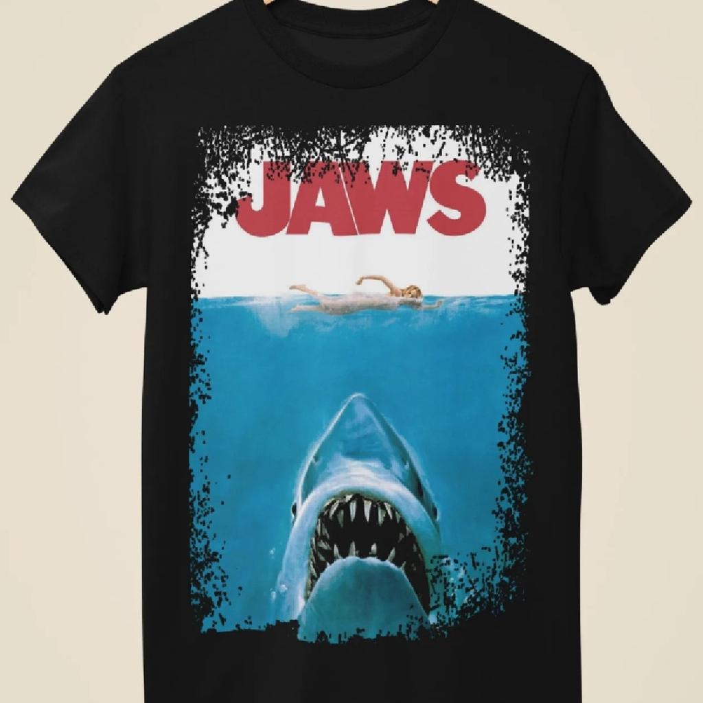 Jaws - Movie Poster Inspired Unisex Black T-Shirt