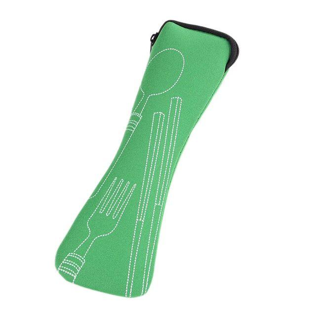 Новая портативная сумка-подушка, нож, вилка, сумка для палочек для еды, мягкая 1 шт., воздушная хлопковая сумка на молнии, дорожная сумка для столовых приборов, принадлежности для хранения