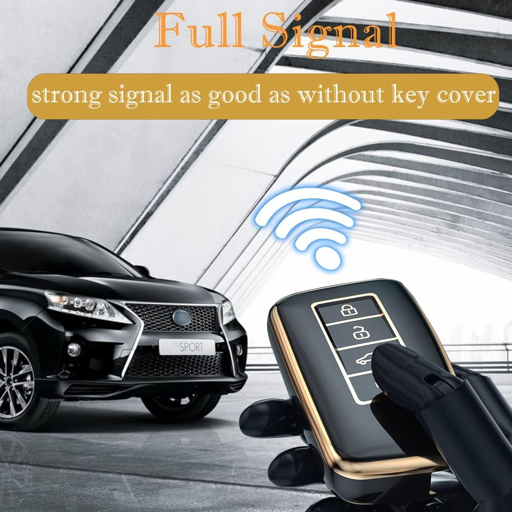 Чехол для ключа Lexus Key Fob Cover, для Lexus ES RX GS GX is LC LS NX RS LX RC Premium Soft TPU Full Cover Protection Key Fob Case Remote Key Holder