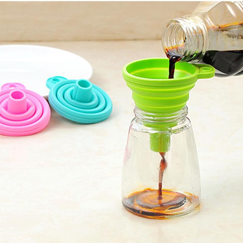 Силиконовая складная воронка - кухонные гаджеты Складная воронка для перекачивания жидкости в бутылках с водой, пищевого качества