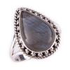 Natural Labradorite Gemstone Handmade 925 Solid Sterling Silver Ring Size 9 r7z00