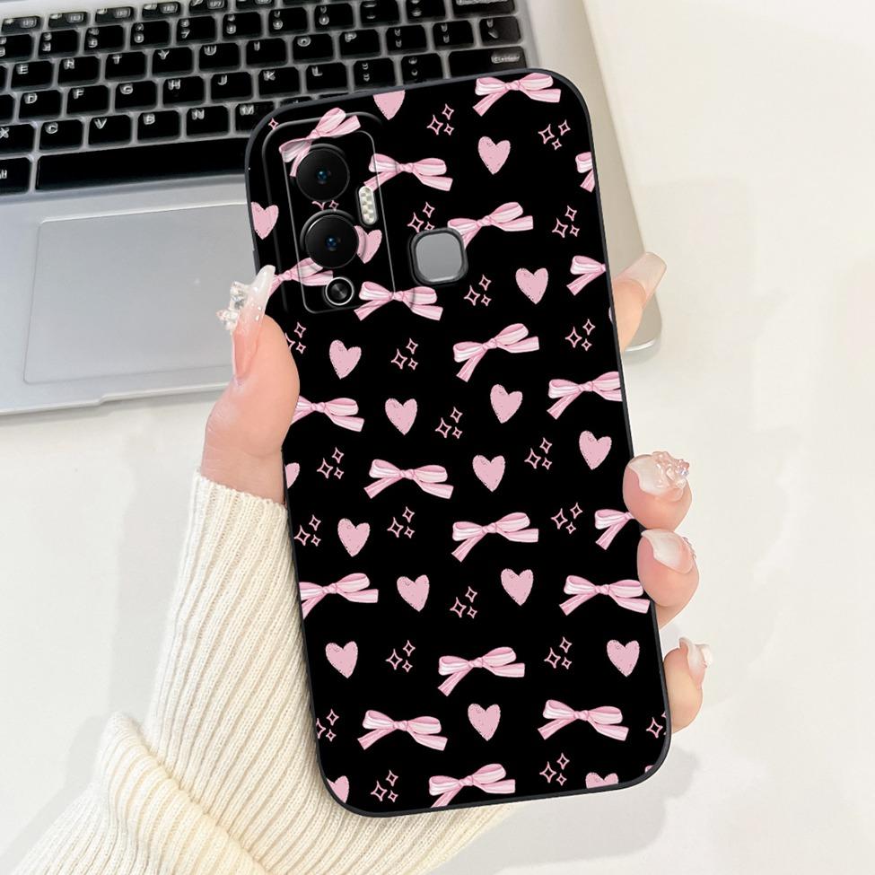 For Infinix Hot 12 Play Case Silicone Cute Fashion Butterfly Love Painted For Cover Inifnix Hot 12 Play Phone Case X6816 X6816C