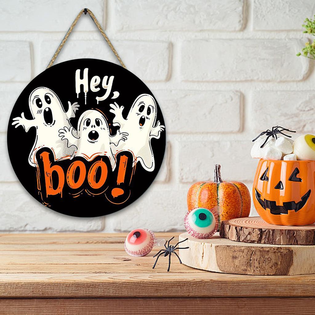 Wall Hanging Halloween Party Decoration Wooden Hanging Cross-border Pendant Festival Door Number Crafts