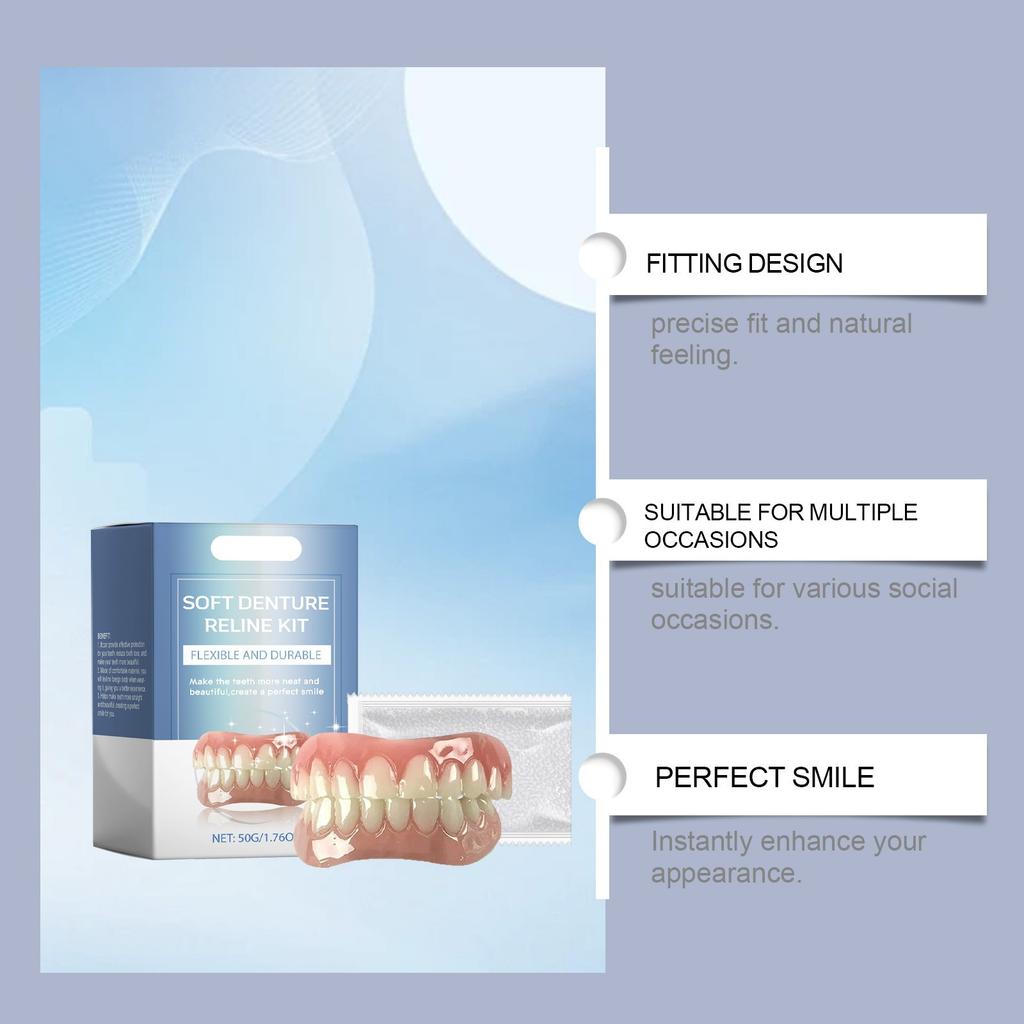 Силиконовые детали зубных протезов, мягкие детали зубных протезов, подушечные зубные протезы, верхние и нижние зубы с винирами, детали зубных протезов унисекс, подходящие для фиксации