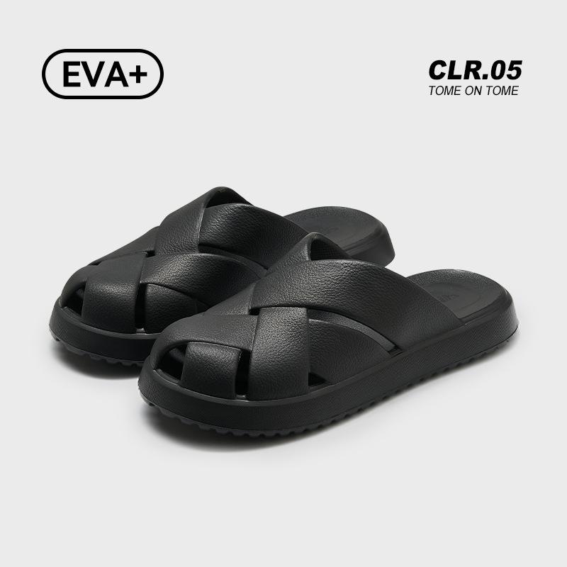 Ретро стиль сумка голова тапочки женские домашние комнатные нескользящие прохладные тапочки для улицы продвинутое чувство дышащие не пахнущие ноги тапочки мужские