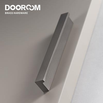 Dooroom Латунные мебельные ручки Современная мода Серые ручки для шкафа, комода, тумбы, ящика, витрины, винного бара, ручки-кнопки