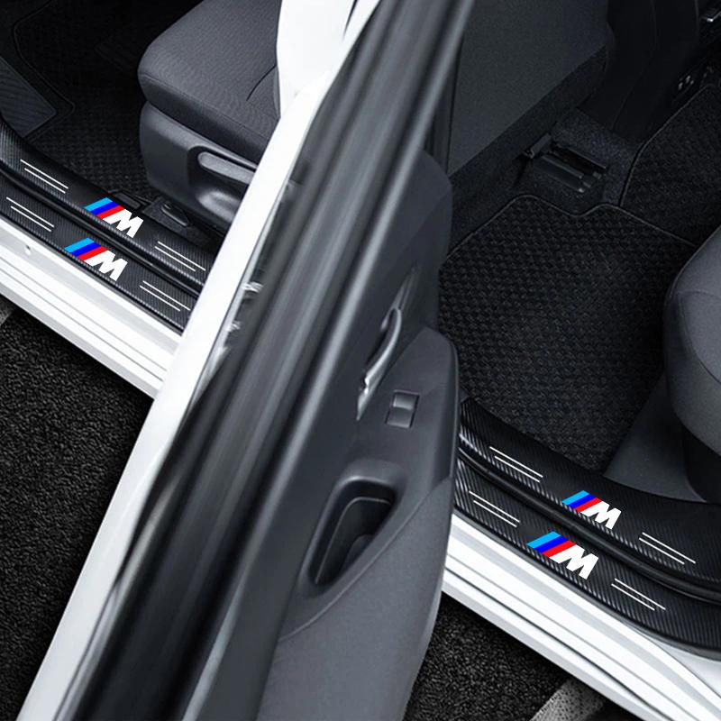 Car Threshold Strip 3D Carbon Fiber Anti-Scratch Sticker Door Sill Protector Accessories For BMW M Performance E46 E90 F10 F30 nlxk36
