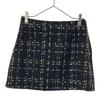 Unused Check Tweed Mini Skirt 1 Black A-line Skirt with Tag Women Used