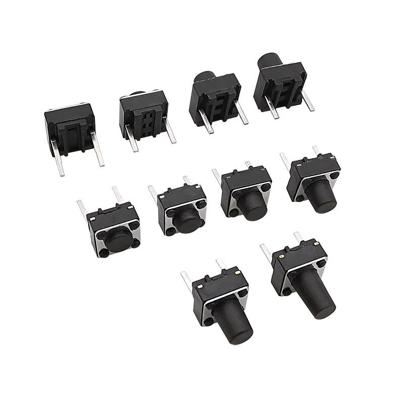 6x6mm Micro Tactile Switch Momentary Tact DIP Switch 2 Pin 6 x 6mm Micro Touch Push Button Tactile Switch High 4.3/5/6/7/8/9mm