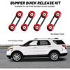 Bumper Quick Release Kit, 4 Sets Quick Release Bumper Clips Fasteners Band, Front Bumper & Rear Bumper Fender Repair Kit (Red)