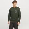 JACK & JONES Men's Dark Green Skull Rock Sweatshirt