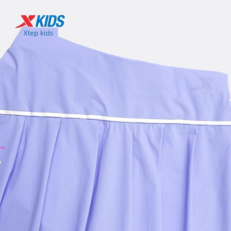 Xtep Children's Girls' Sports Short Skirt, Same Style as in the Mall, Breathable, Comfortable, Lightweight Sports Skirt Pants 944047