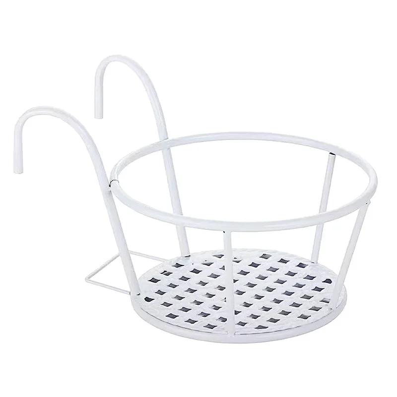 1 шт. железный держатель для цветочного горшка, железная художественная подвесная корзина, подставка для горшка, балконное украшение для сада, украшение для дома