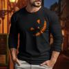 Мужская повседневная осенняя дышащая кофта с длинным рукавом и круглым вырезом с принтом в виде злого смайлика, одежда Y2K, мужской топ с длинным рукавом