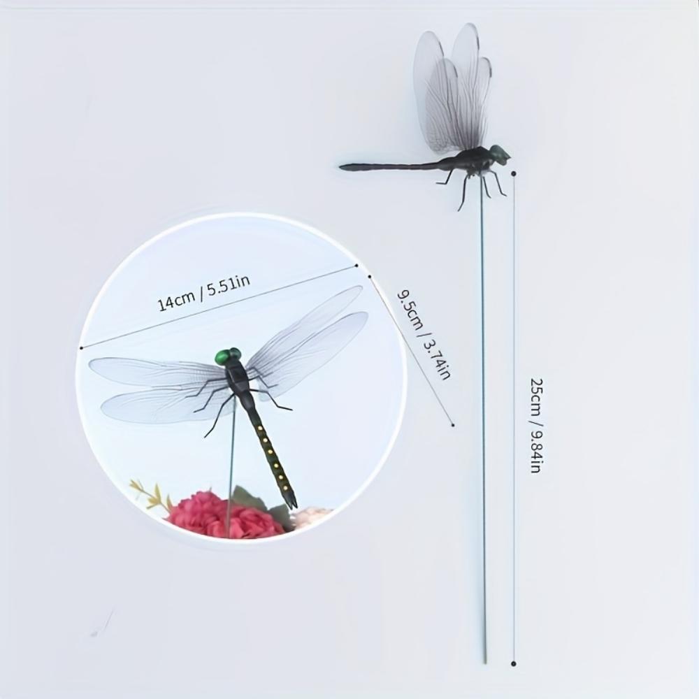 5-Piece Dragonfly Garden Plug - Durable Plastic for Flowerpot Decoration and Autumn Celebrations