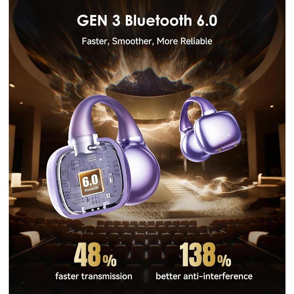 1 УПАКОВКА беспроводная Bluetooth-гарнитура зажимного типа, водонепроницаемость IPX5, подходит для занятий спортом, бега, удобная легкая маленькая гарнитура