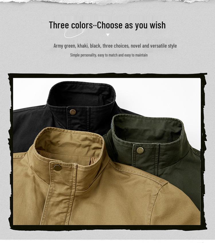 2026 Men's Jeep Style Thin Workwear Jacket - Outdoor Stand Collar