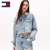 Женская джинсовая куртка TOMMY JEANS Осень/Зима Свободный крой с логотипом-флагом
