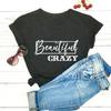 Beautiful Crazy Print Women Tshirt Women's Funny Summer Casual Short Sleeve Top Girls Weekend Shirt