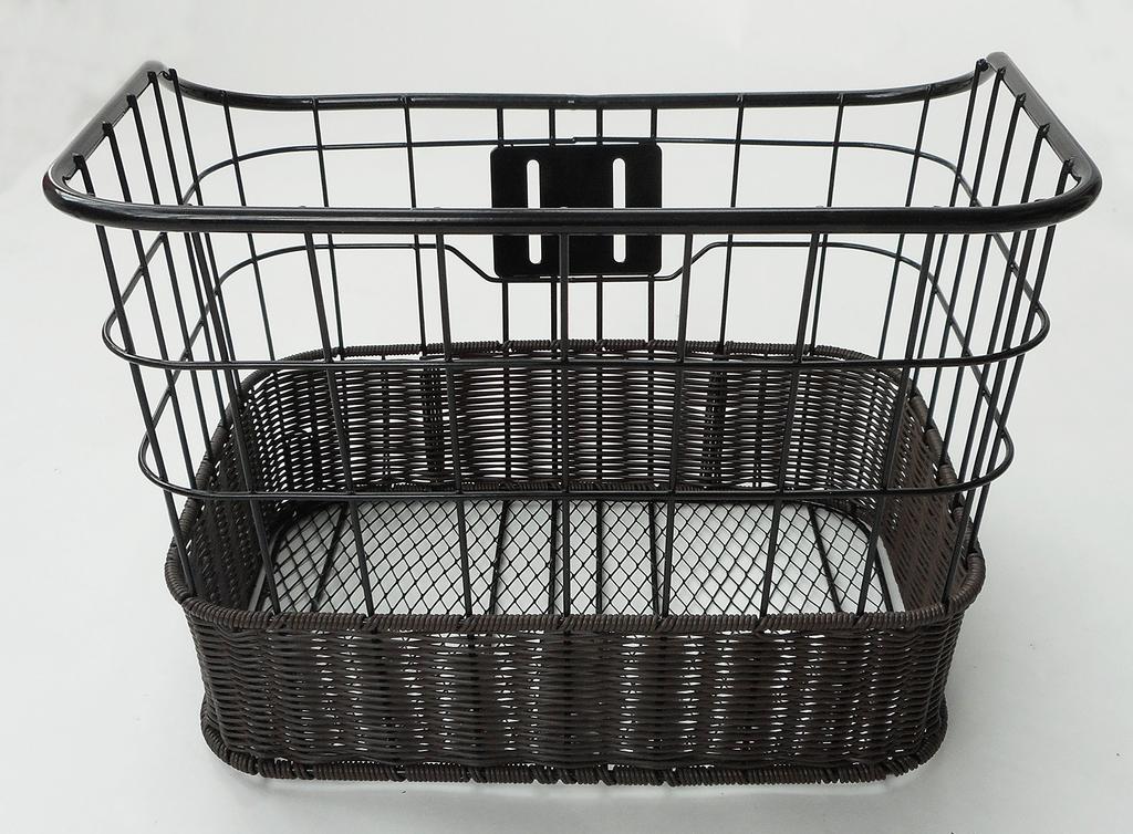 SAGISAKA Передняя часть велосипедной проволоки из ротанга, совместимая с маленькой корзиной 48425 и колесами корзины, черная/коричневая