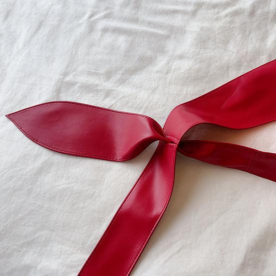 Женский ремень из искусственной кожи с широкими полями, ретро-дизайн, завязывающийся пояс, платья, пальто, завязывающийся пояс, универсальный аксессуар