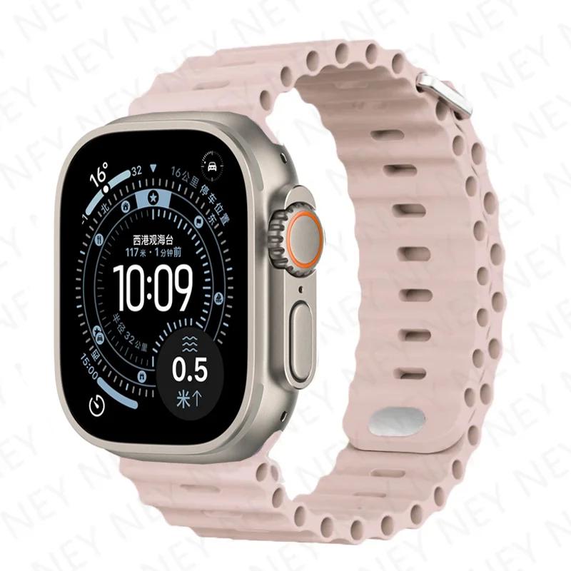 Straps for Apple Watch Band 44mm 40mm 45mm 49mm 41mm 42mm 46mm ocean bracelet correa iWatch series 7 6 3 se 8 Ultra 2 9 10 11