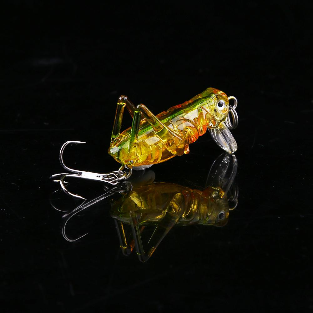 5pcs 4cm Fishing Lures Artificial Grasshopper Lures Insect Shape Hard Bait (#2)