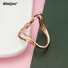 SIMJOO Стильное женское кольцо с цирконом индивидуальной формы неправильной формы