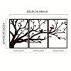 3 шт./набор Металлическое настенное искусство Древо Жизни - Декор ветвей для украшения стен гостиной и офиса