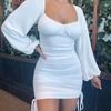 Women's Sexy Long Sleeve Bodycon Mini Dress