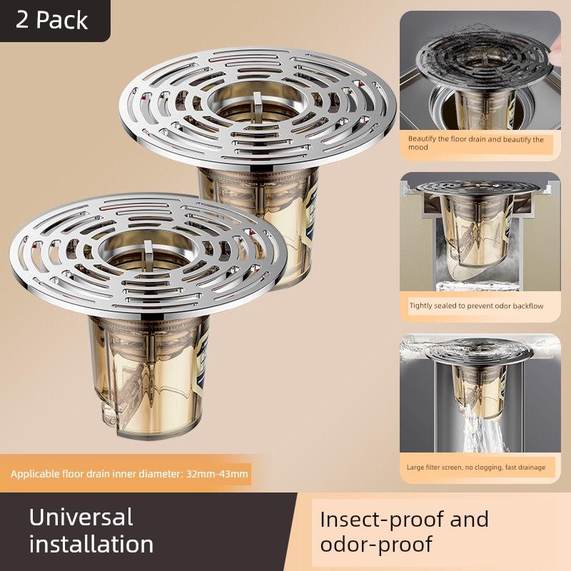 Anti-Odor Floor Drain Core for Bathroom, Universal Toilet Drain Filter Cover, Anti-Insect and Anti-Clogging Device