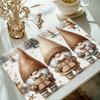 Christmas Dwarves Printed Placemats Retro Christmas Decorations Heat-resistant and Heat-insulating Mats Restaurant Placemats