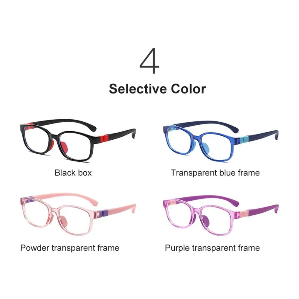 Anti Blue Light Glasses for Kids Boys Girls Silicone Soft Frame Eye Protection Eyewear Children Computer Games Eyeglasses