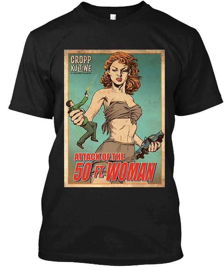 Limited New Popular Attack of the 50 Foot Woman American Science T-Shirt S-4XL