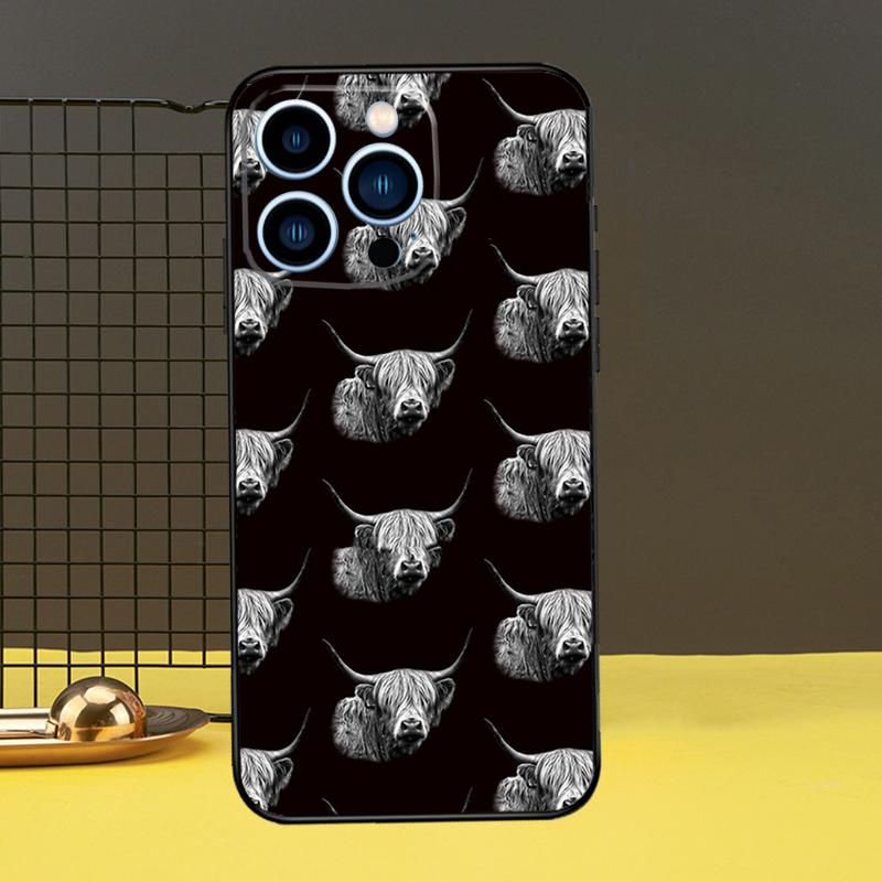 Чехол для телефона Highland Cows для iPhone 15 14 13 12 11 Pro Max X XR XS Max 7 8 Plus 12 13 Mini задняя крышка