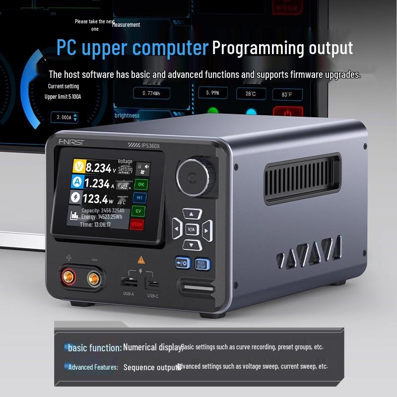 FNIRSI IPS3608 High-Power DC Adjustable Regulated Power Supply, 36V 8A with Host Computer Interface