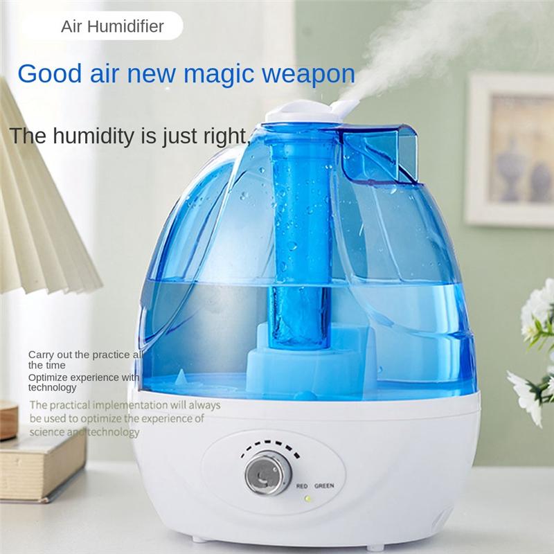 Увлажнитель воздуха Cool Mist 2.5L, тихие ультразвуковые увлажнители для спальни и большой комнаты, регулируемые, вращение на 360°, вилка EU A