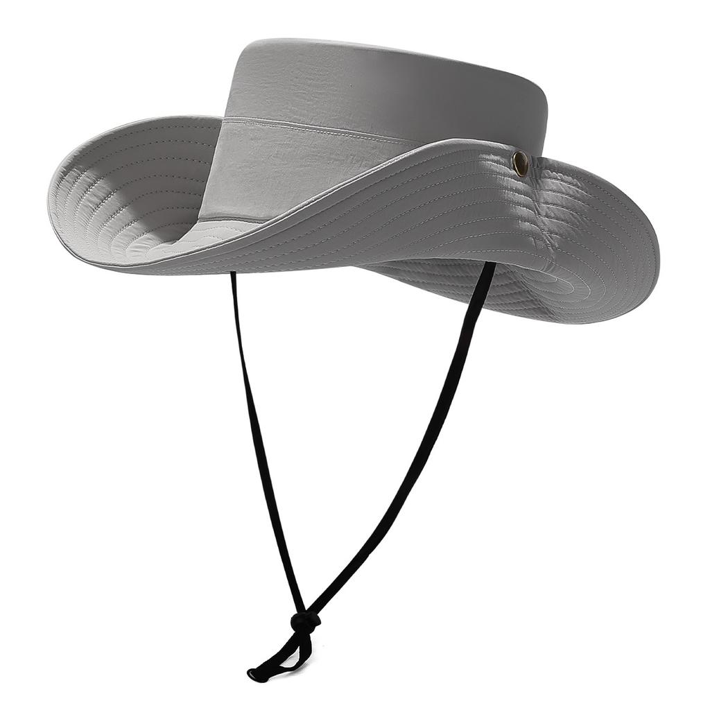 Plain Quick-Dry Fisherman Hat Outdoor Mountaineering Hat Travel Sun Protection Hat Summer Sunshade Hat Large Brim Sun Hat Cross-