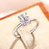 Super Flash Oval Zircon Ring Female, Simulated High-End Light Luxury Design Jewelry, Source
