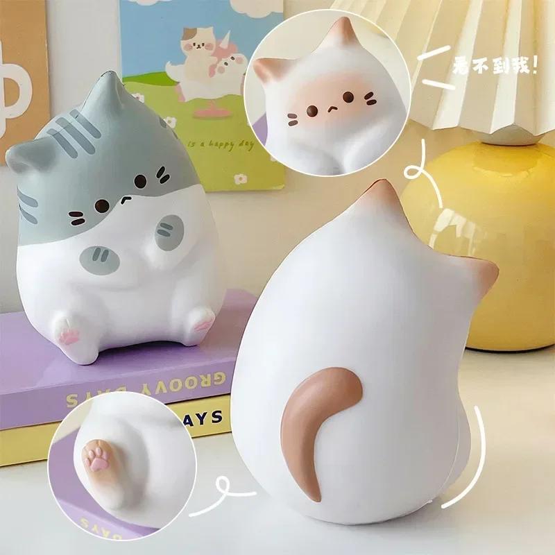 Новейшая кошачья игрушка-антистресс Squishy, медленно поднимающаяся, из ПУ, антистрессовый шар, мультяшные настольные украшения, мягкие игрушки-антистресс