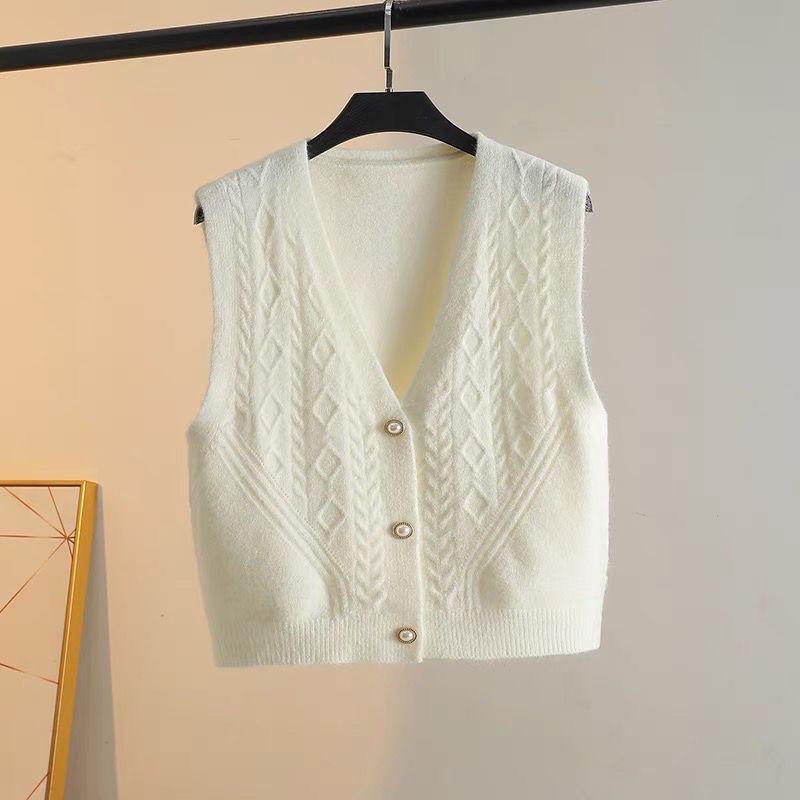 Весна и осень Вязаный жилет кардиган для женщин многослойный V-образный вырез майка приталенный свитер куртка для женщин свитер