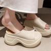 Muffin Thick-soled Sandals Women's Shoes Summer Wear New Niche Small Person Height Beach One-word Drag