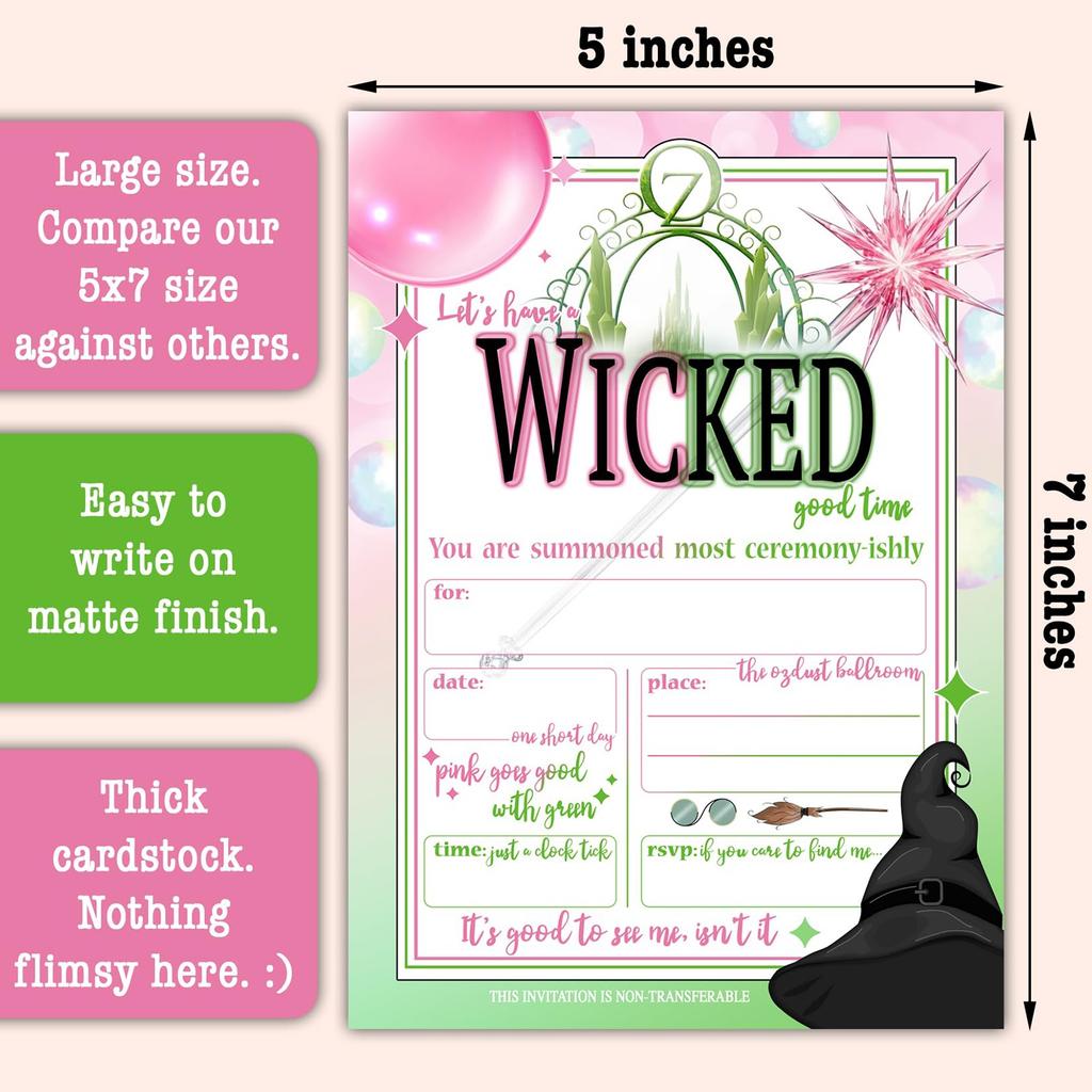 Давайте отлично проведем время - Приглашения на день рождения - Приглашения на вечеринку по случаю просмотра - Набор из 15 штук с конвертами