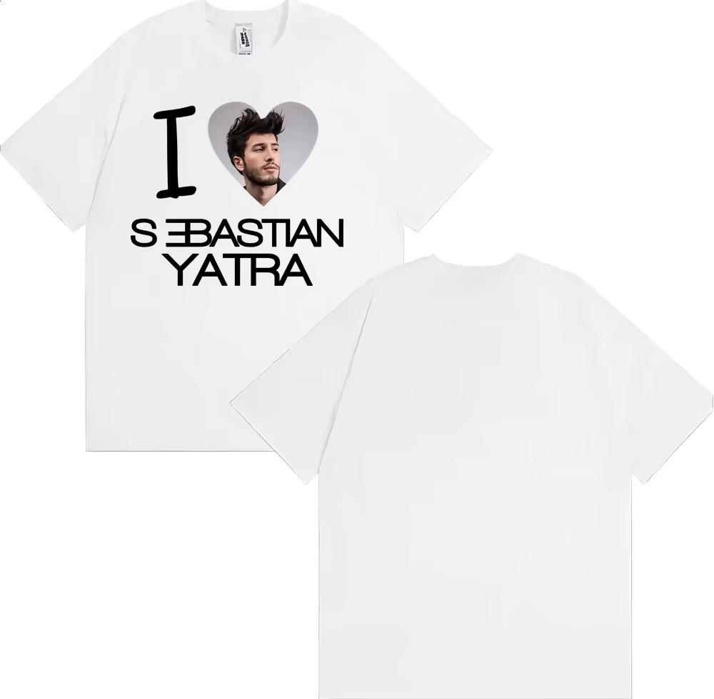 2026 Summer I Love Sebastian Yatra Singer T Shirts Unisexs Clothing Fashion Trend Short Sleeve TShirt Unisex High Quality Tees