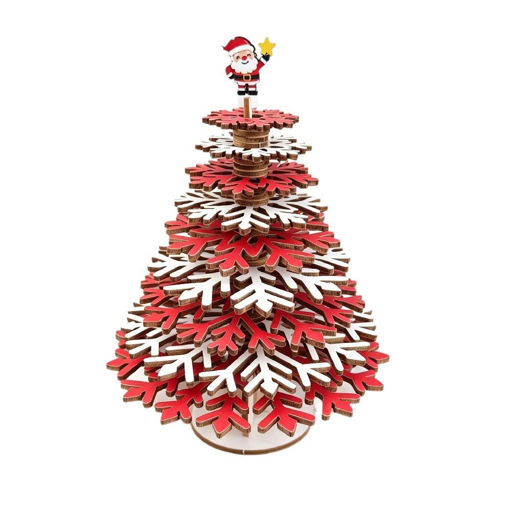 DIY Wooden Christmas Tree 3D Christmas Tree Statue Tabletop Decor Christmas Tree Ornament Gift