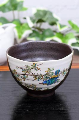 Стильная чайная чаша Washa no Kura, миска Kutani Ware, миска Ochazuke, керамическая чайная чаша Kawasemi, роскошная японская посуда, подарок на день рождения