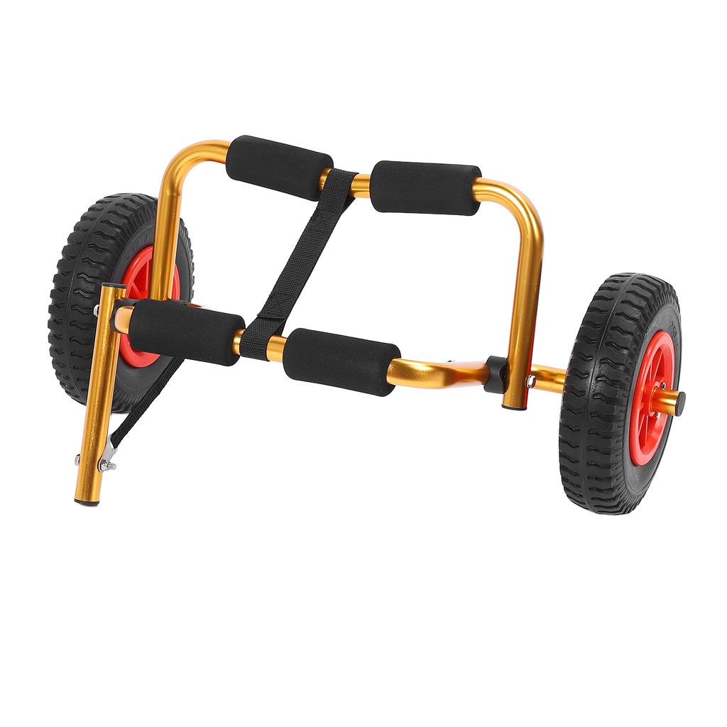 Тележка для переноски каноэ с 10-дюймовыми цельными шинами, регулируемая, складная, алюминиевая, универсальная, для каякинга, маленьких лодок