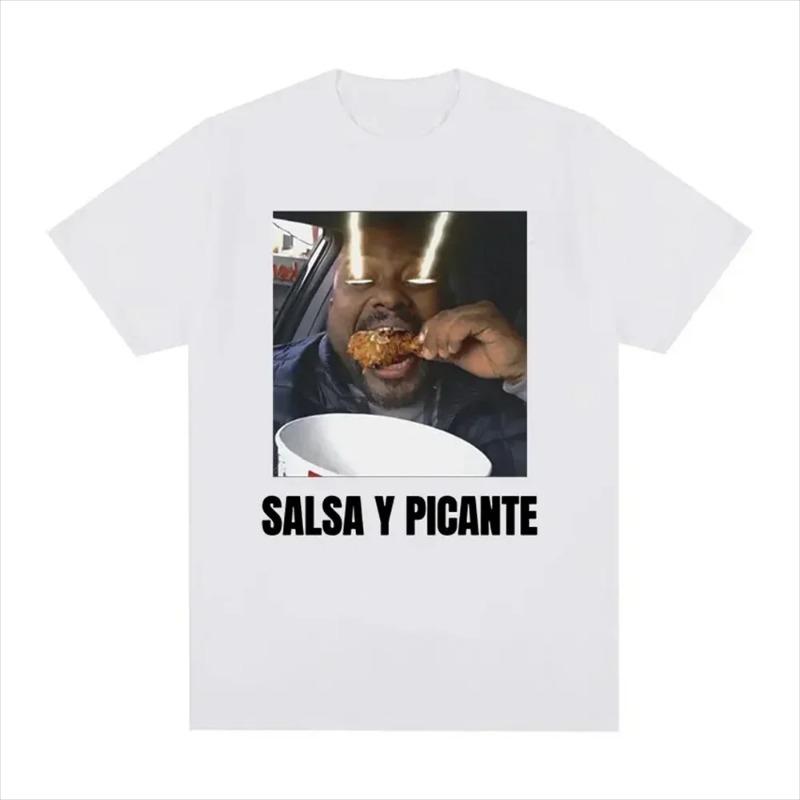 Don Pollo "Salsa Y Picante" Графическая футболка из Огайо Смешная мужская женская модная футболка с коротким рукавом Топы Оверсайз футболка