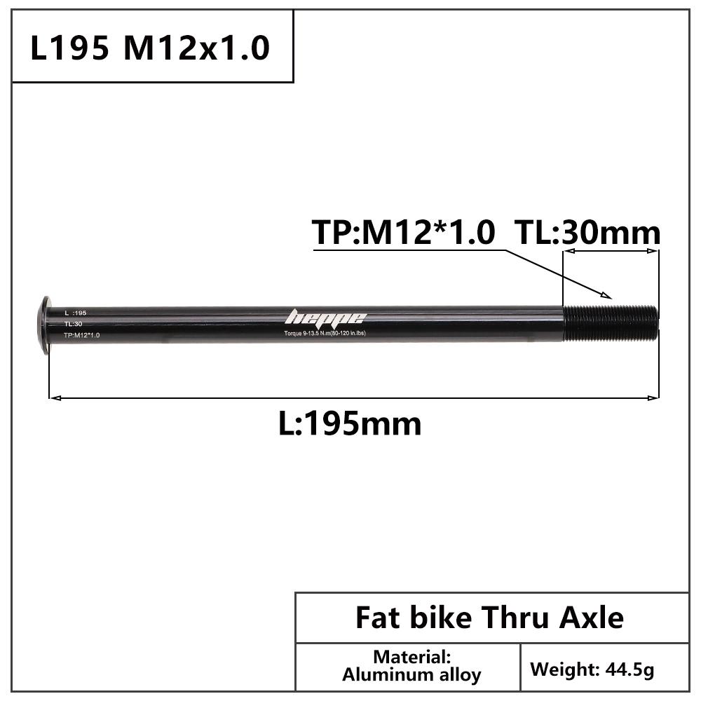 Bicycle Thru Axle Fatbike Axle Skewers Bike Hubs Tube Shaft Quick Release Front Rear Axle M12 M15 P1.5 P1.75 Bike Accessories