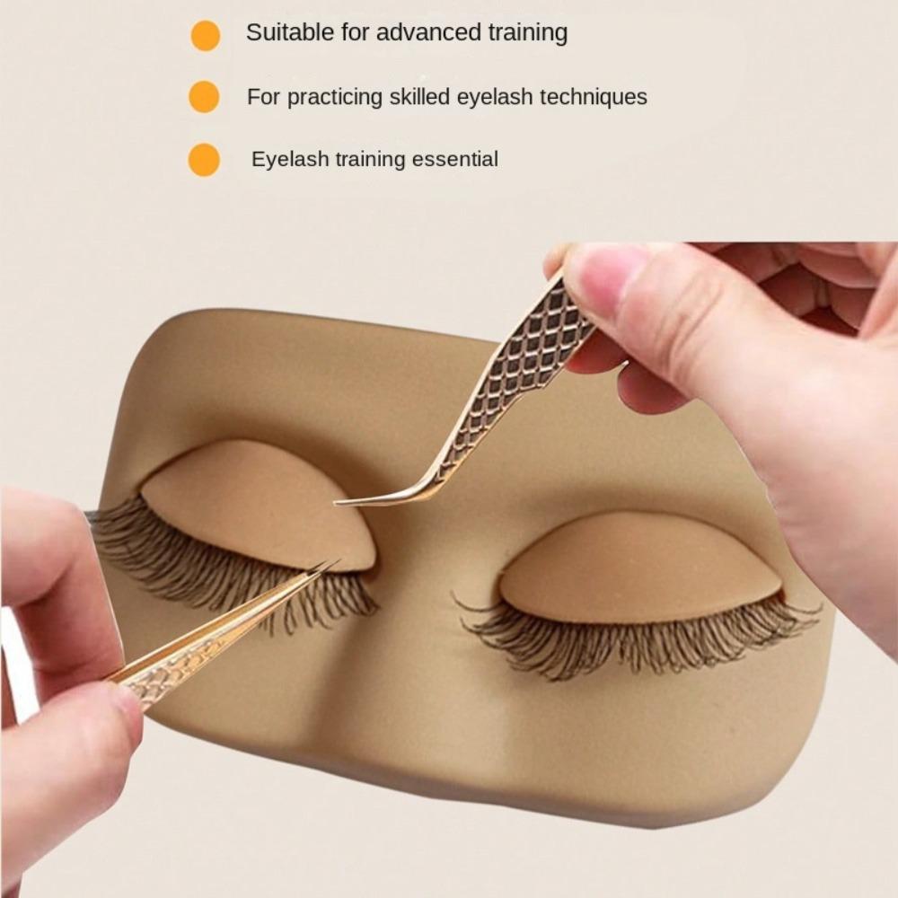 ПВХ Манекен для наращивания ресниц Силиконовая тренировочная голова для наращивания ресниц Инструмент для практики наращивания ресниц Новичок